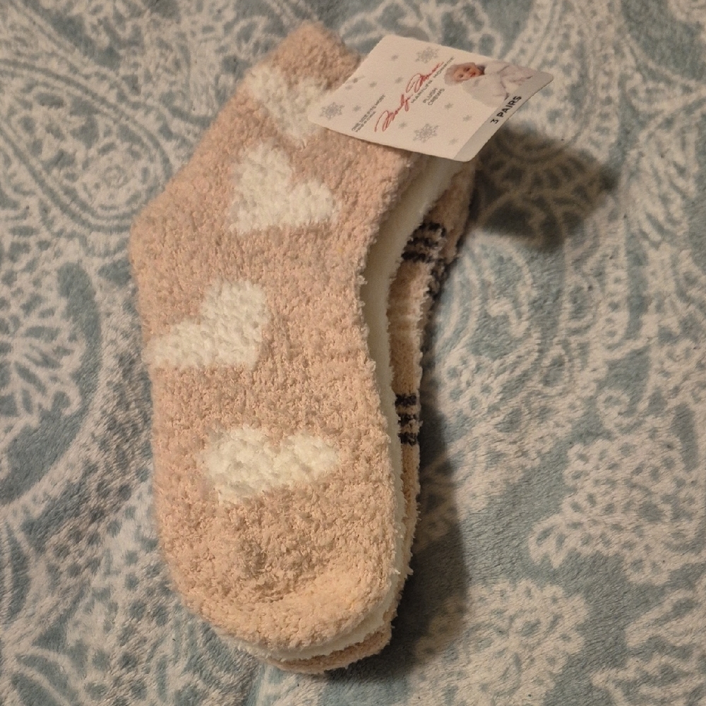 Marilyn Monroe Plush Crew Socks - Blush Pink and White